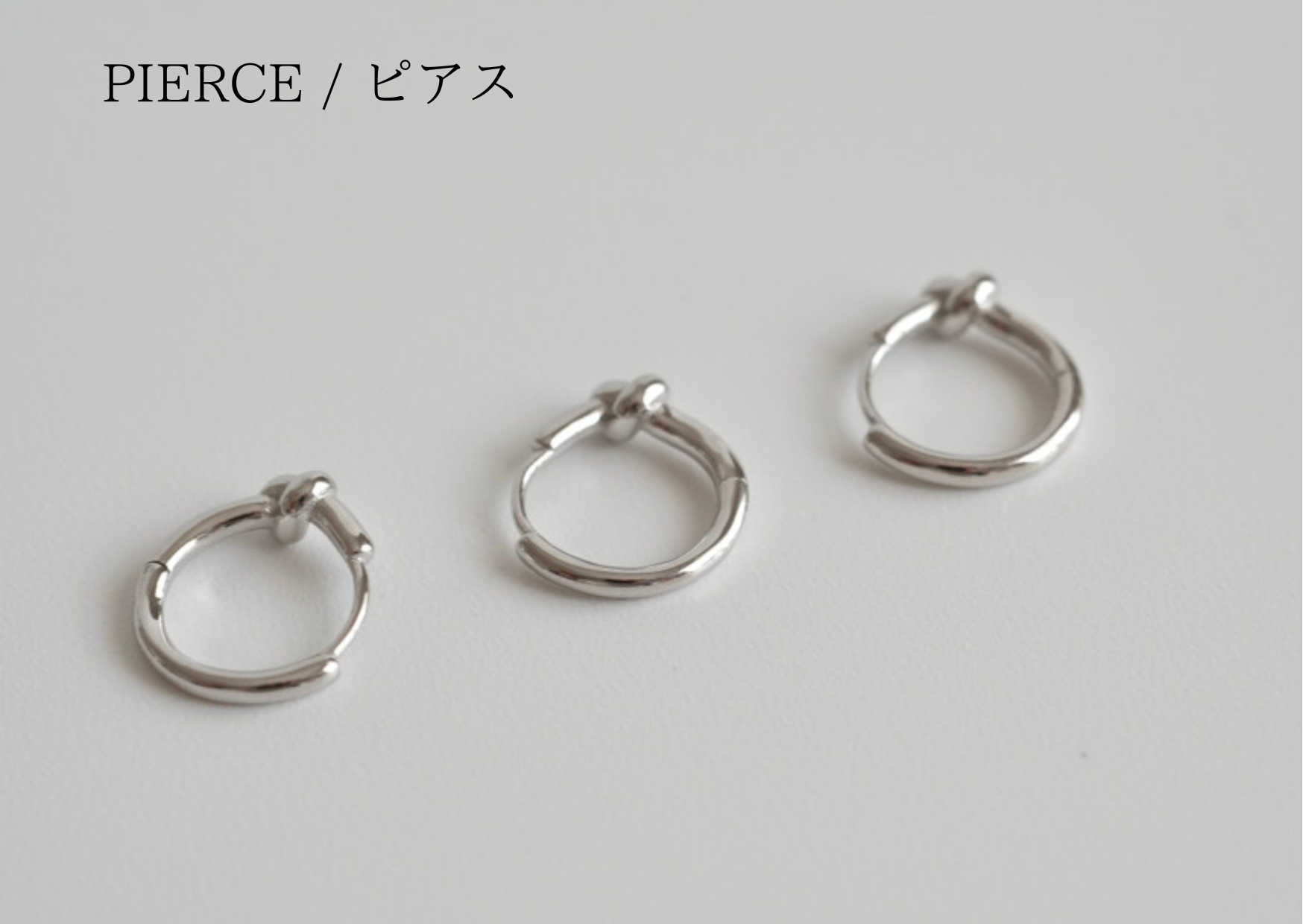 PLOW Wreath Pierce Small pair シルバー925ピアス メンズピアス｜シンプルで上質なシルバー925｜Wanna