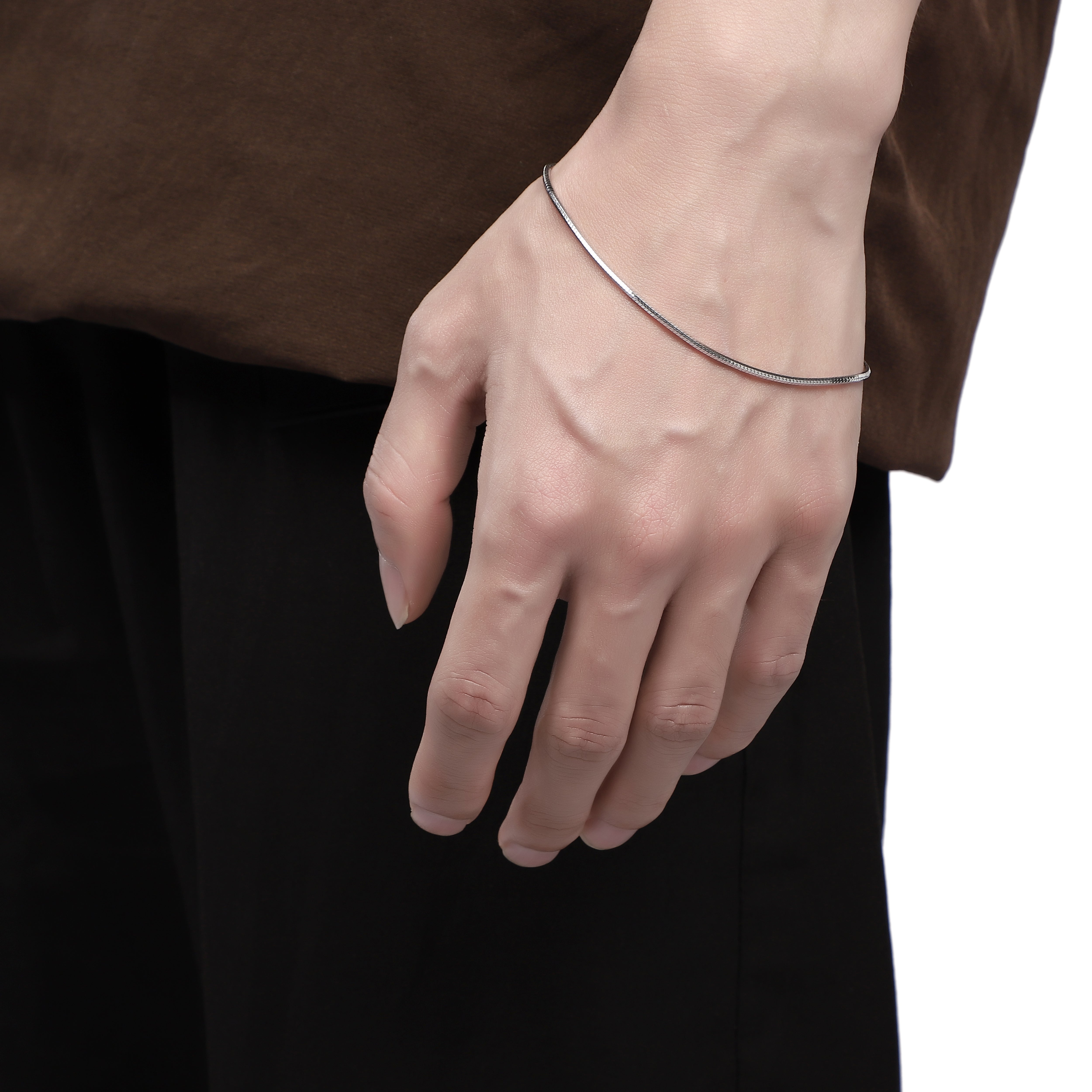 Thin Bracelet (B7)｜Silver925の細身シルバーブレスレット | Wanna